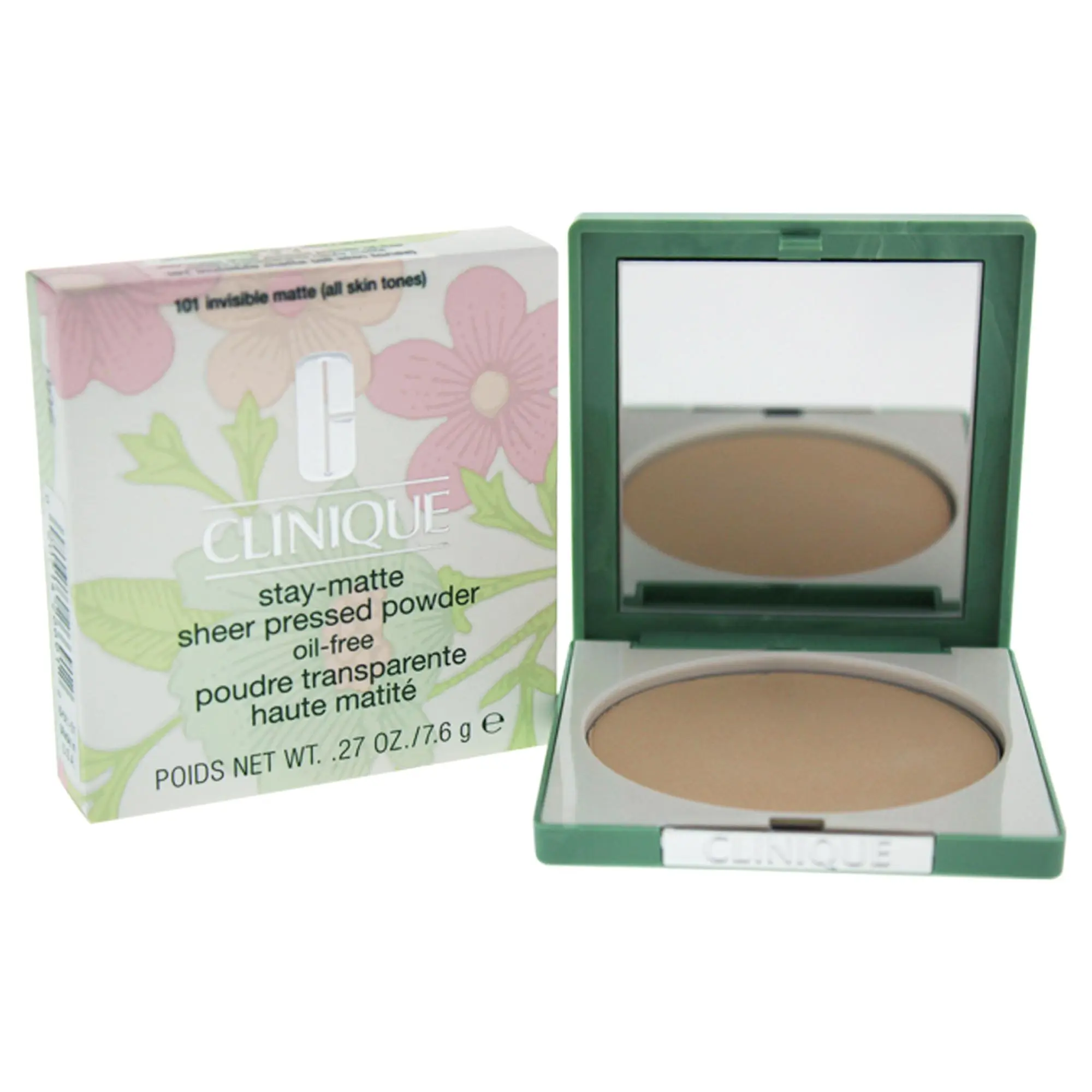 Clinique Stay-Matte Sheer Pressed Powder for Women - 101 Invisible, Flawless, Lightweight, Compact Daily Makeup - 0.27 oz