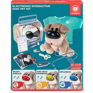Interactive Dog Vet Set, Play Veterinarian Set for Kids, Birthday Gift for Boys Girl, Pretend Play Toy Doctor Vet Kit for Toddlers 3-5