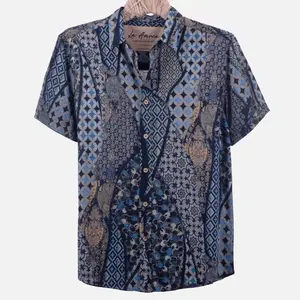 La Amrca Unisex ShortSleeve Menswear Hawaiian Shirt Silky Soft
