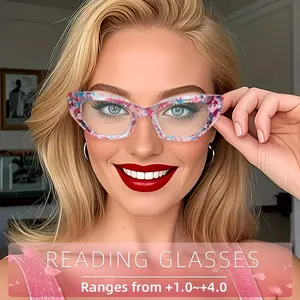 Unisex Cat-Eye Anti-Blue Light Glasses - Tortoiseshell Frame, Suitable for Computer, Mobile Phone, Books - Full-Rim Cat-Eye Glasses