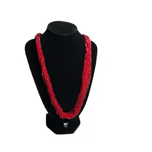 Nepali Traditional Necklace - Hydro Potey Plain Red
