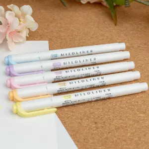 Zebra Mildliner Double Sided Highlighter - Soft Mild (Yasashisa) Color Set