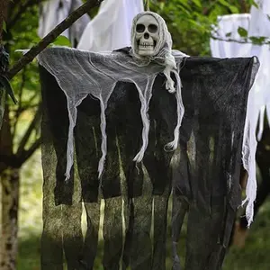 Halloween Hanging Horror Ghost Outdoor Garden Decor, Skull Pendant, Phantom Face, Haunted House Props, Best Halloween Party Supplies