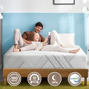 【KOW】6/8/10/12inch single, twin, queen,and king-size mattresses with sheets included; memory foam hybrid mattresses; medium firmness; lumbar support; thick, luxurious comfort layer;machine washable; boxed;ergonomic; modern minimalist style; premium rolled