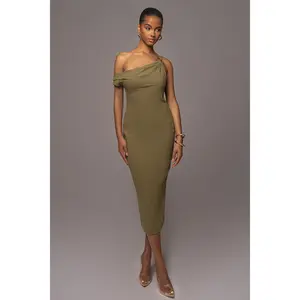 Olive Escape Linen Dress