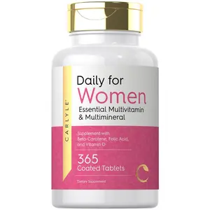 Carlyle Women's Daily Multivitamin | 365 Tablets | Vitamin and Mineral Supplement | Non-GMO, Gluten Free Pills
