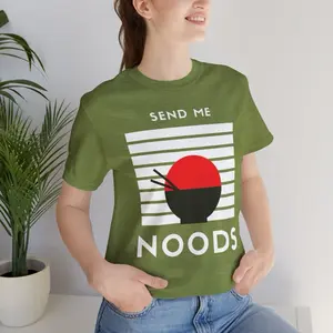 Send Me Noods T-Shirt, Ramen Noodles Graphic Tee Shirt, Funny Japan Gift For Japanese Food Lovers