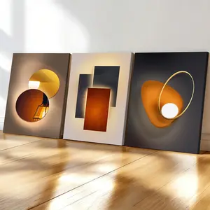 3 Counting wooden frame canvas, modern geometric pattern art poster, exquisite abstract decoration, perfect wall decoration for the living room, suitable for office, bedroom, corridor poster art.