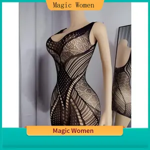 Women's Plus Size Sexy Sleeveless Fishnet Bodycon Sheath Dress - Stretchy Cut-Out Design, Stretchy Fabric, Formal Wear for Women