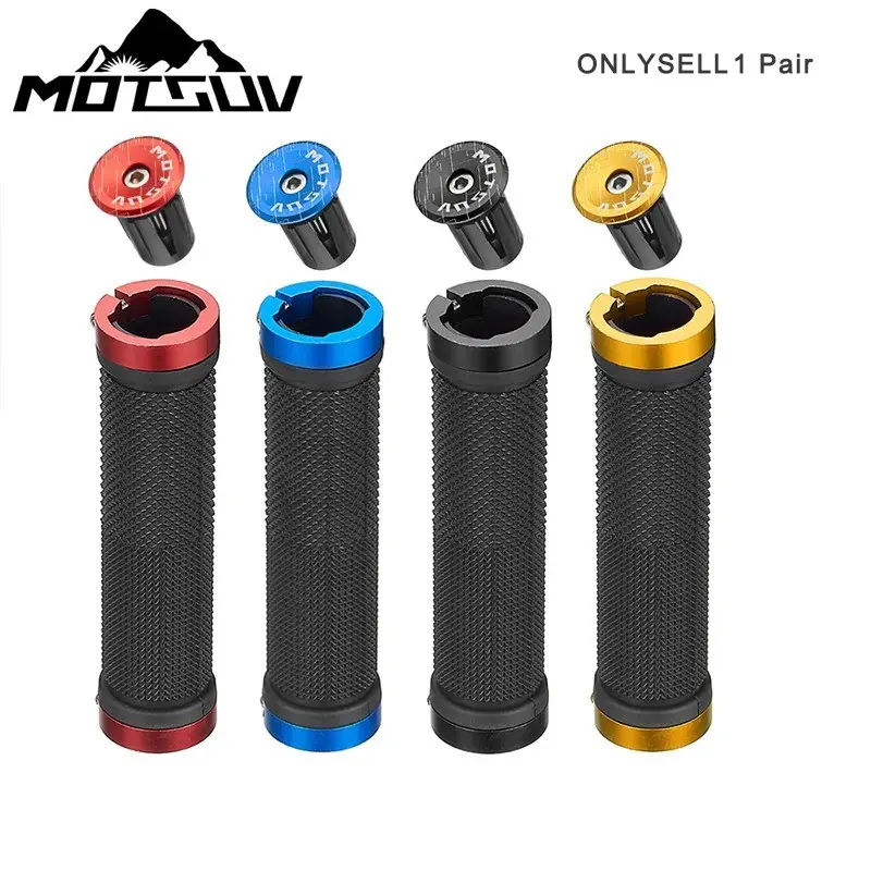 Durable MTB Bicycle Handlebar Grips with Aluminum Alloy Plugs, Comfortable and Safe Bike Parts, Bicycle Components, Bike Accessory, Kids' Bikes & Accessories