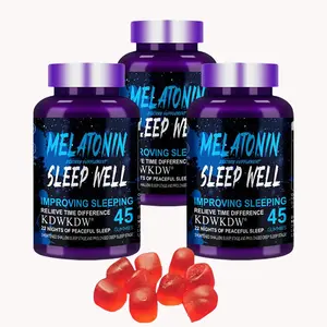 3 bottle  KDWKDW Sleep Well Gummy - Melatonin, Vitamin B,  Gelatin-Free, Gluten-Free, Vegan & Non-GMO