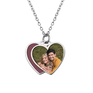 Heart Swivel Photo Pendant