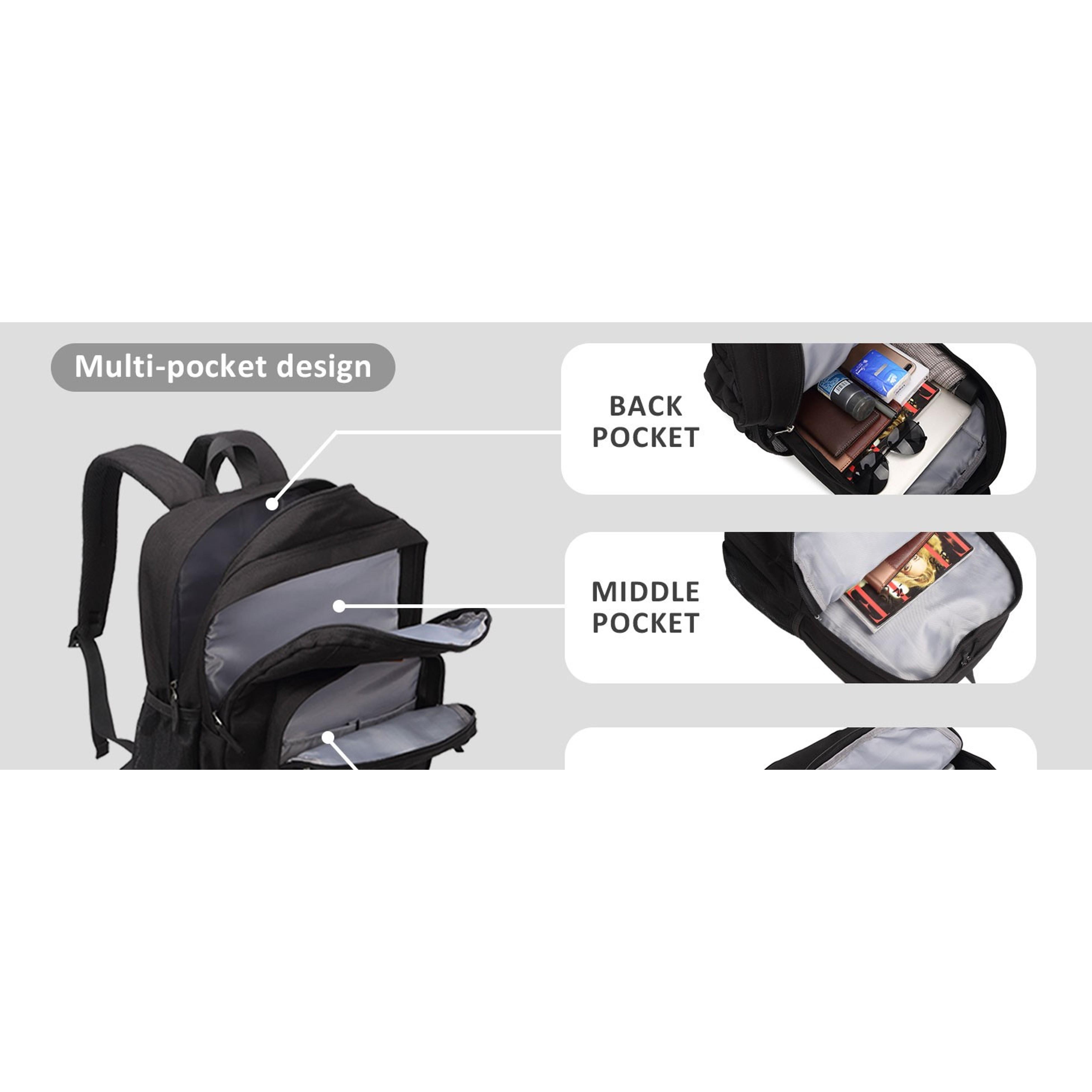 abshoo Classical Basic Womens Travel Backpack For College Men Water Resistant Bookbag (Grey)