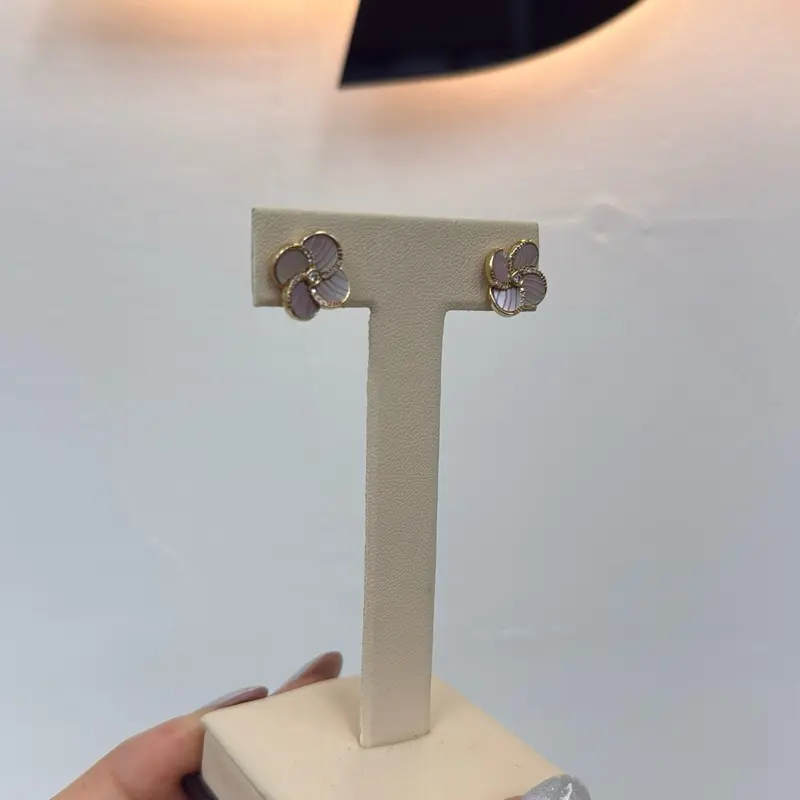 Aretes madre perla rosa
