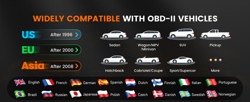 ANCEL AD530 OBD2 Scanner – Check Engine Code Reader with Battery Test & Live Data, Full OBD2 Scan Tool to Read & Clear Fault Codes (1996+ Cars)