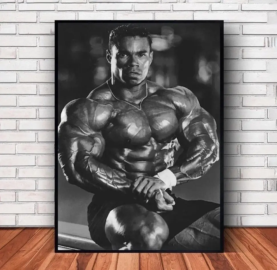 Classic Bodybuilder Black And White Fitness Gym Poster