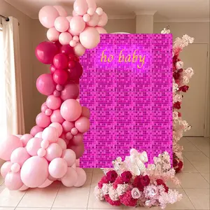 Sparkling Backdrop Wall Decor, Mirror Background, Enhance Atmosphere, For Photoshoot, Holidays and Birthdays, Anniversaries，Engagement