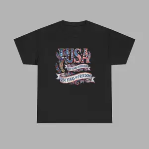 250 Years Of Freedom Shirt, USA Anniversary T-Shirt, Patriotic Freedom Tee, American 250 Floral Shirt, 4th Of July Memorial Day Tee For Men Women
