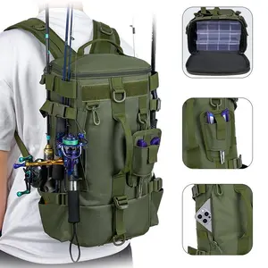New Large Capacity Travel Bag, Multi-Functional Fishing Backpack, Versatile Fishing Gear Storage Pack, Fishing Tackle Organizer for Outdoor Adventures