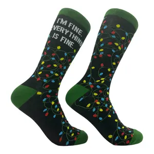 Sarcastic Womens Christmas Socks with Funny Designs Sassy Footware for The Holidays Funny Graphic Socks Comfortable Fitted Spandex Cotton