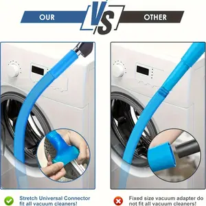 1pc Dryer Vent Cleaner Hose with Elastic Connector, Flexible String Vacuum Hose Attachment, Fits Most Vacuums, Laundry Vent Cleaning Tool, Durable