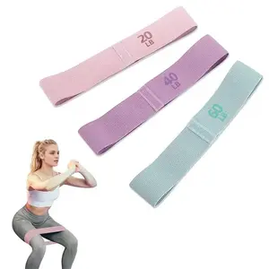 3-Piece Fitness Resistance Bands, Yoga Hip Bands, Butt Workout Elastic Bands, Non-Slip Multi-Color Leg & Hip Bands, Ideal for Leg Strength Training and Yoga, Workout Bands Set