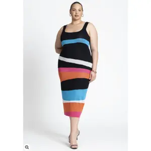 ELOQUII Women's Intarsia Column Dress