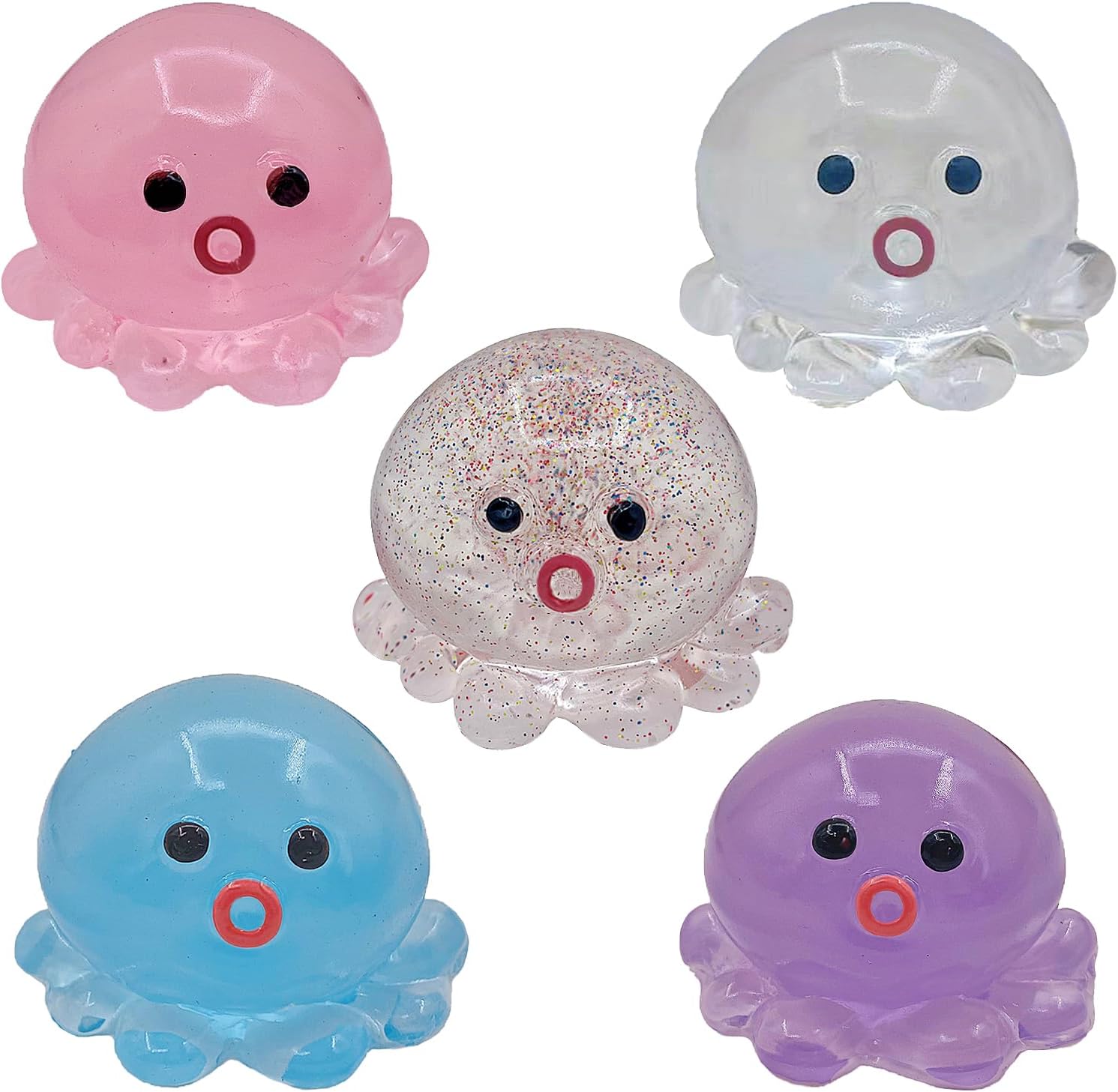 1 PC Crystal Squishy Octopus Squeeze Toys, Animals Sticky Stress Ball, Handmade Cute Octopus Squeeze Toys, Stress Relief Squishies Fidget Toys, Funny Octopus Taba Fidget Toy for Office, Party Favors
