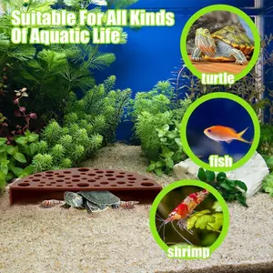 Fish Tank Hideaway, Round Shrimp Cage, Aquarium Decoration, Suitable for Freshwater and Saltwater Tanks, Easy Clean Design