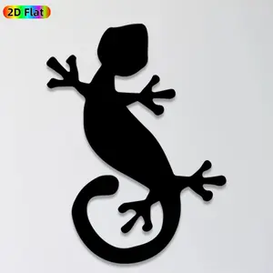 1pc Gecko Metal Wall Art, Sleek Gecko Statue Mural, Ideal Gift for New Year, Easter, Reptile Decor Enthusiasts, Weather-Resistant Metal Wall Decor Wall Sculptures, Perfect for Garden Fence & Patio Wall, Unique Outdoor Decor Accent