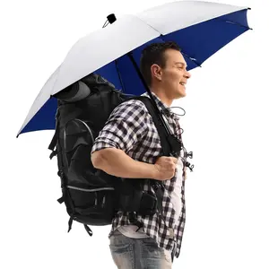 46 Inch Large Hiking Umbrella Ultralight UV Silver Full-size Trekking Backpacking Umbrella