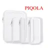 PIQOLA Clear Organizer Storage Box Clear Hard Shell Zipper Case PVC Plastic CLear Storage Containers for Tools & Small Objects Girl Stuff Summer Pool Portable Travel Organizer Set Makeup Organizer Toy Storage Bins High Transparency Diaper Bag M+3S