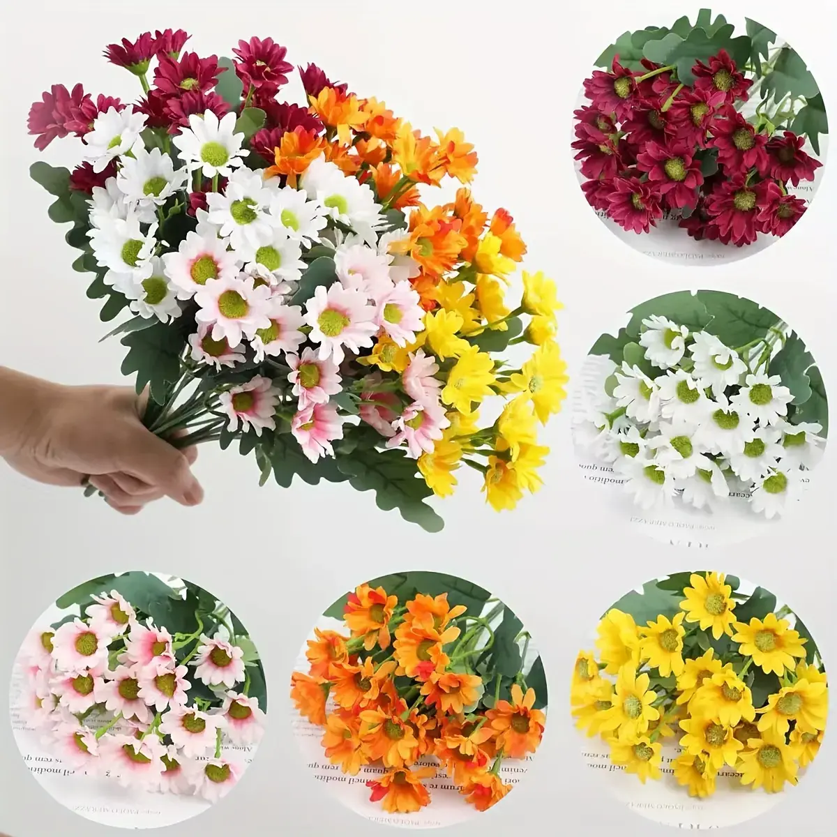 No-Wither Artificial Daisy Flowers - Forever Blooming Fake Bouquet for Home Decor Year-Round Beauty Artificial Daisies - No Fade Fake Flowers for Bedroom/Kitchen Decor Artificial Daisy Flowers | Non-Wither Fake Flowers for Home, Wedding, Party Decor tikto