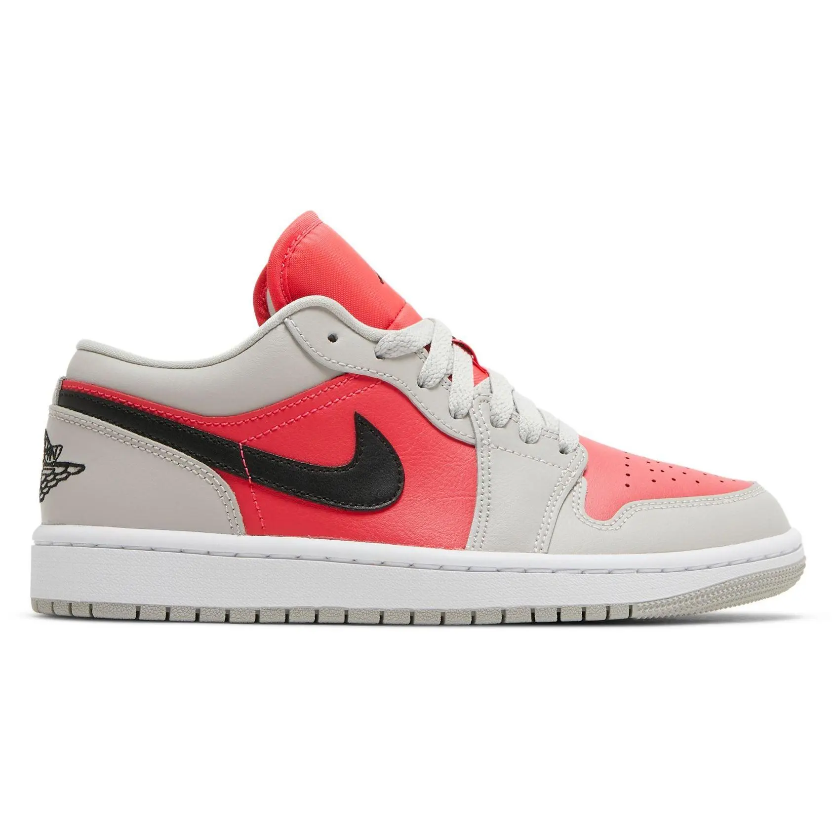 [DC0774-060] WOMENS AIR JORDAN RETRO 1 LOW 'LIGHT IRON ORE SIREN RED'