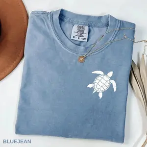 Comfort Colors Vintage Sea Turtle T Shirt, Summer Tee, Beach Tee, Gift for Women, Unisex Cotton Casual Graphic T-Shirts