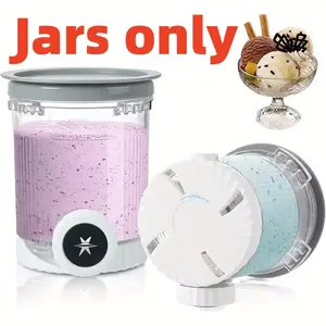 1 Pack，2 Pack，4 Pack, for Ninja Swirl Ice Cream & Soft Serve Makers, 16oz Creami Swirl Pints and Lids Compatible with NC700 NC701 Series, Dishwasher Safe, Ice Cream Maker Machine