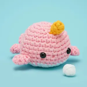Pink Narwhal Crochet Kit