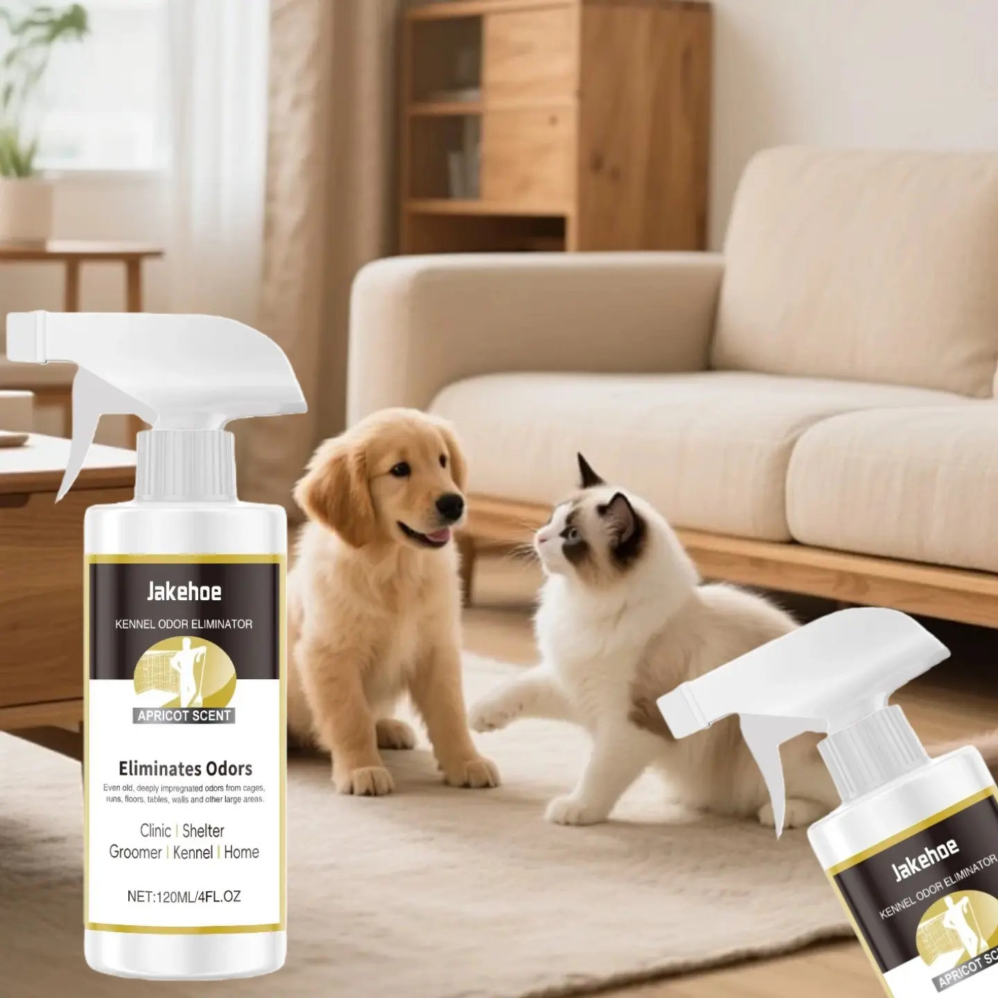 Dog Kennel Odor Eliminator Spray, Odor Removal Spray, Odor Remover, Odor Destroyer - Neutralizes Strong Pet Smells, Not Masks Them, Pet-Safe Odor Neutralizer