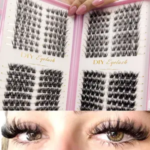 320 Pcs DIY Set, Individual False Eyelashes with C & D Shaped Curvature, Sizes 8-14mm, Mixed DIY Eyelash Extenders, Individual Lash Extension