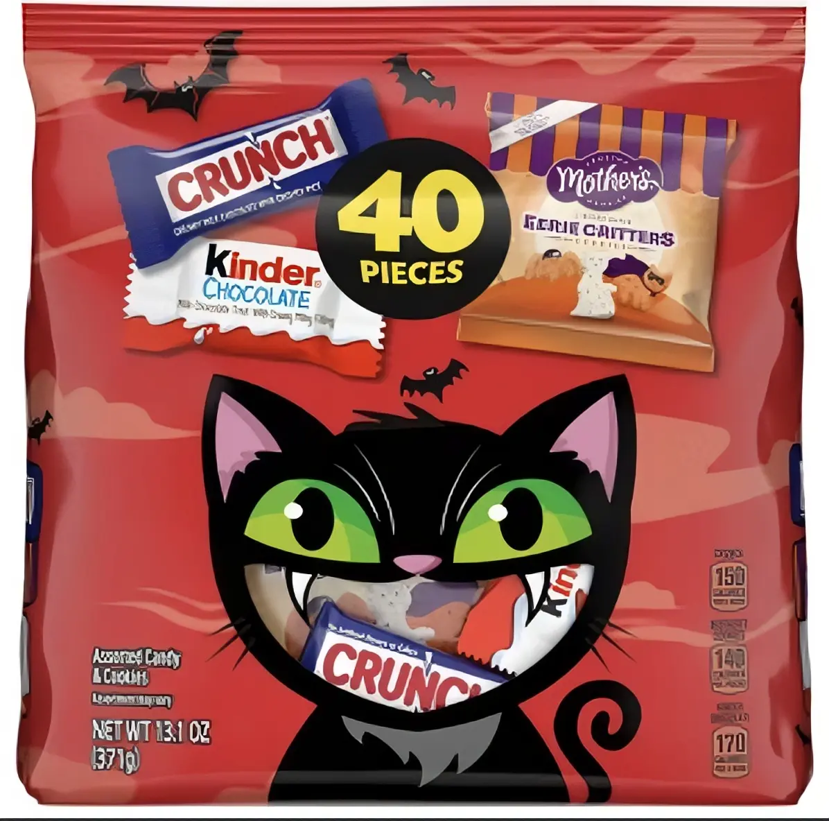 (2 Bags) Kinder, Crunch & Mother's Eerie Critters 40 Pieces
