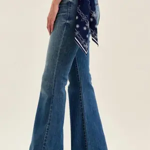 Mr Jaqueline Flare Pants, Featuring Triple Needle Back Pockets and Bandana Loop