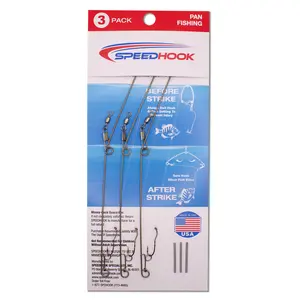 Speedhook 3 Pack Spring  Loaded Fishing Hook  Automatically Sets Hook  Adjustable Tension bass fishing