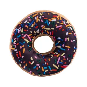 Chocolate Donut Throw Pillow 14 Inch 3D Food Plush Cushion Funny Sofa Chair Decor