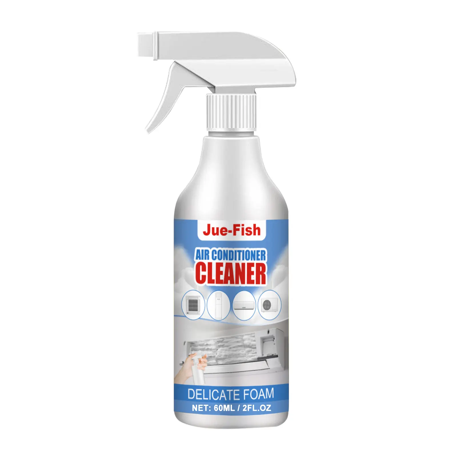 Jue-Fish Air Conditioner Cleaner Odorless Foam for Household Wall-Mounted Units Non-Dismantling Formula for Effective Descaling and Deep Cleaning
