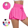 Women's Flowy Athletic Shorts Golf Shorts High Waisted Solid Pocket 2-in-1 Sporty Workout Shorts for Gym Yoga, Tennis, and Indoor/Outdoor Sports, Golf Shorts Skirts