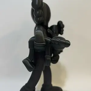KAWS Clean Slate 13 Inches Tall 3D Printed Handmade Home Decor Display Art All Black Figure for Collectors