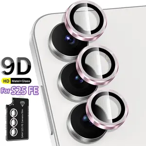 For Samsung S25 FE 5G Camera Lens Protector Metal Lens Ring Protective Glass Camera Film Case Accessories