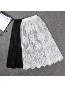 2026 New Fashion Summer Slips Women Casual Elegant Lace Transparent Midi Long Fit Skirts Ladies Basic Skirt petticoat Underskirt