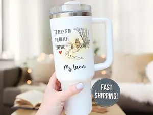 Teacher Tumbler 40oz, Pooh Bear Inspired Cup, Personalized Back to School Teacher Appreciation or End of Year Gift for Mentor or Coach