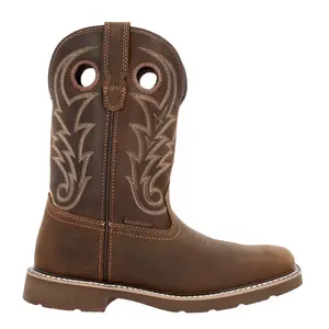 Georgia Boots Mens Core 37 Western 11 Inch Waterproof Steel Toe  Work/Duty - Brown